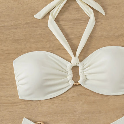 "2025 Sexy Bandeau Push-Up Bikini Set - Brazilian Thong Swimwear for Women"