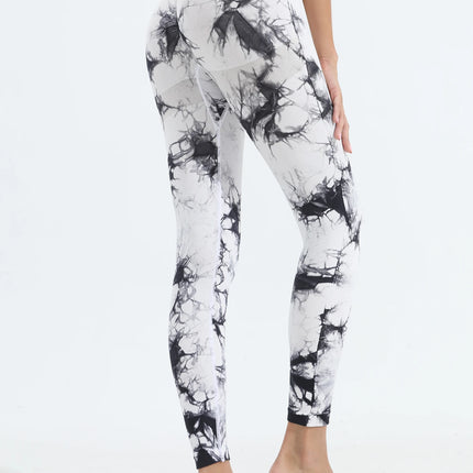 Women's Tie Dye Seamless Yoga Leggings High Waist Scrunch Butt Lifting Tights Soft&Stretchy Workout Skinny Pants
