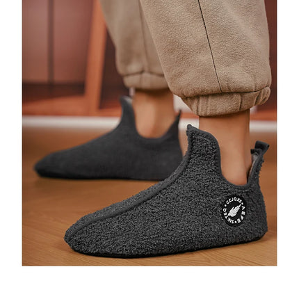 Winter Slippers Men Couples Slippers Non-slip Warm Women and Men Slipper Indoor Soft Shoes Comfortable Flat Home Cotton Shoe