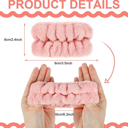 Wrist Washband Microfiber Wrist Wash Towel Band Wristband Scrunchies for Wash Face Absorbent Wrist Sweatband for Women Headband