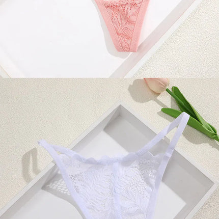 6Pcs/Set Lace Thong For Women Low Rise Soft Intimates Lingerie Sexy Lace Panties Color Ladies Comfortable Underpants Girls Panty