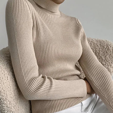 Women Fall Turtleneck Sweater Knitted Soft Pullovers Cashmere Jumpers Basic Soft Sweaters For Women 2024 Autumn Winter