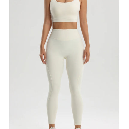 Women's Gym Two Piece Set Yoga Bra Underwear Tight Training Pants Bottom Pants Fitness Clothing Fitness Pants Set Exercise Set