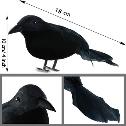 Simulation Black Crow Halloween Black Crow Props Simulation Fake Bird Ghost Festival Halloween Decoration Scary Toys