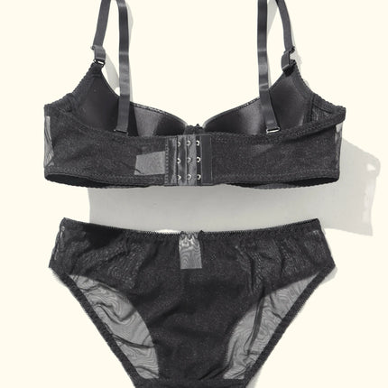 Beauwear Solid Color Lingerie Set for Women Small Size Padded Bra Set Push Up Underwear Set