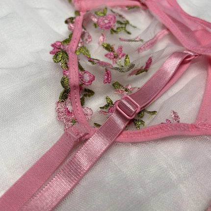 New Hot Erotic Lingerie Women Embroidery Bra Thongs Sets Women's Underwear Sex Sleepwear Pornographic Exotic Set Sexy Costumes