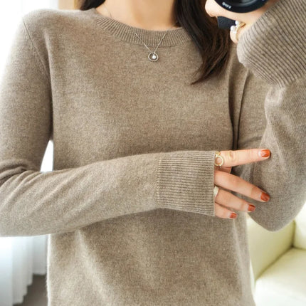 Women Sweater O-neck Autumn Winter BasicPullover Warm Casual Pulls Jumpers Korean FashionSpring Knitwear Bottoming Shirt 2023