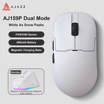 AJAZZ AJ159 APEX/AJ159PRO Wireless Gamer Mouse with RGB Magnetic Charging Base Lightweight  AJ159P Gaming Mouse for PC Laptop