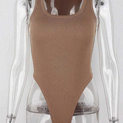 Sleeveless Knit Bodysuit Hot Summer Sexy Bodycon Off Shoulder Halter Tops Casual Street Bodice For Women ClubWear