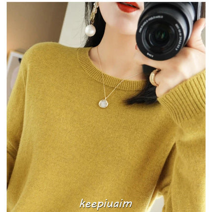 Women Sweater O-neck Autumn Winter BasicPullover Warm Casual Pulls Jumpers Korean FashionSpring Knitwear Bottoming Shirt 2023