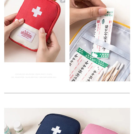 3 Pcs/set Portable Medical Storage Bag Camping Emergency First Aid Kit Organizer Home Outdoor Travel Bag