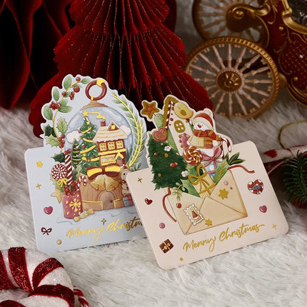 18/12/6PCS  Greeting Cards With Envelope Friend Family Blessing Postcard For Birthday New Year Christmas Gifts Xmas Decoration