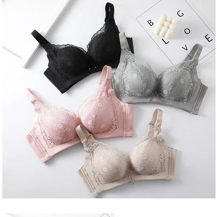 8cm Thickened Non-empty Cup Underwear Small Chest Gather Anti-sagging Hand-cup Bra Adjustable Bra Women