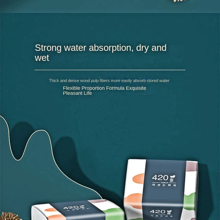 10 Packs Wholesale Eco Friendly Portable No Fluorescent Virgin Wooden Pulp Tissue Soft Comfortable 5 Ply Facial Tissue Paper