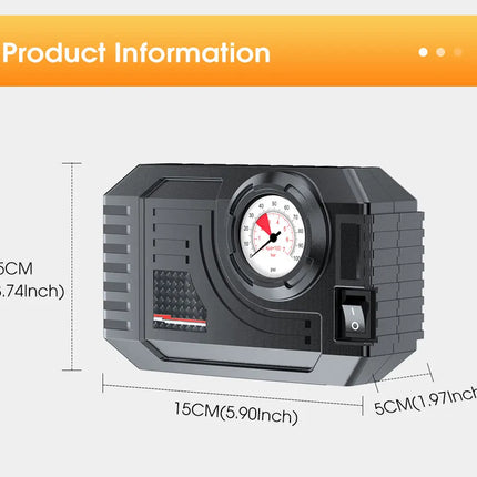 CARSUN Mini Air Pump Tire Inflator Car Electric Mini 20L/Min Portable Air Compressor For Car Motorcycles Bicycle Inflatable