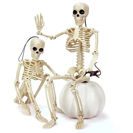 40/90cm Halloween Skeletons Fake Full Body Skull Bones Movable Halloween Party Decor for Home Bar Haunted House Horror Props