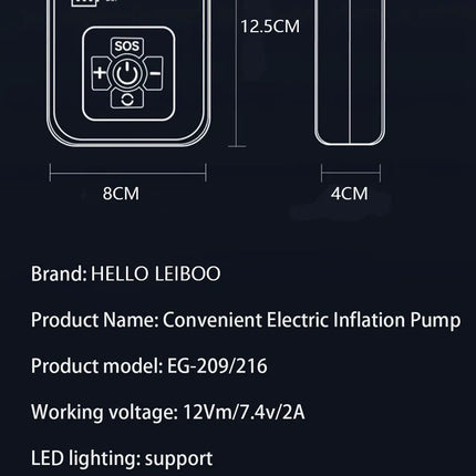 1pc Wireless Car Air Compressor Air Pump Electric Tire Inflator Pump for Motorcycle Bicycle Boat AUTO Tyre Balls Inflatable