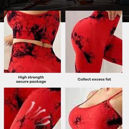 Tie Dye Yoga Women's Tracksuit Fitness Yoga Sets Sportswear Workout Bra+High Waist Leggings Gym Clothing Seamless Sports Suits