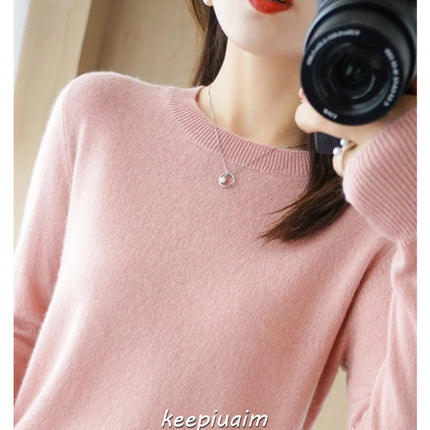 Women Sweater O-neck Autumn Winter BasicPullover Warm Casual Pulls Jumpers Korean FashionSpring Knitwear Bottoming Shirt 2023