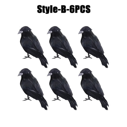 Simulation Black Crow Halloween Black Crow Props Simulation Fake Bird Ghost Festival Halloween Decoration Scary Toys