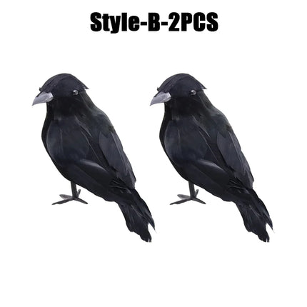 Simulation Black Crow Halloween Black Crow Props Simulation Fake Bird Ghost Festival Halloween Decoration Scary Toys