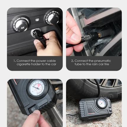 CARSUN Mini Air Pump Tire Inflator Car Electric Mini 20L/Min Portable Air Compressor For Car Motorcycles Bicycle Inflatable