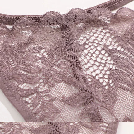 6Pcs/Set Lace Thong For Women Low Rise Soft Intimates Lingerie Sexy Lace Panties Color Ladies Comfortable Underpants Girls Panty