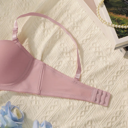 2sets Solid Underwire Lingerie Set Women Push Up Bra With Steel Ring Fashion Women Underwear Panty Everyday Bras Sets J2611