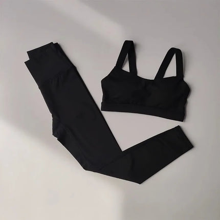 Seamless Yoga Set for Women, Workout Sportswear, Gym Clothing, Fitness, Push Up Bra, High Waist Leggings, 2Pcs Sports Suits