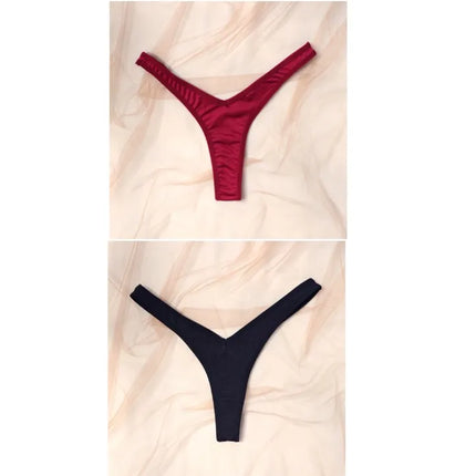 Sexy Simple Low Waist Briefs Women's Wholesale Thong New Hip Lifting Pants In Europe And America