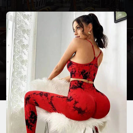 Tie Dye Yoga Women's Tracksuit Fitness Yoga Sets Sportswear Workout Bra+High Waist Leggings Gym Clothing Seamless Sports Suits
