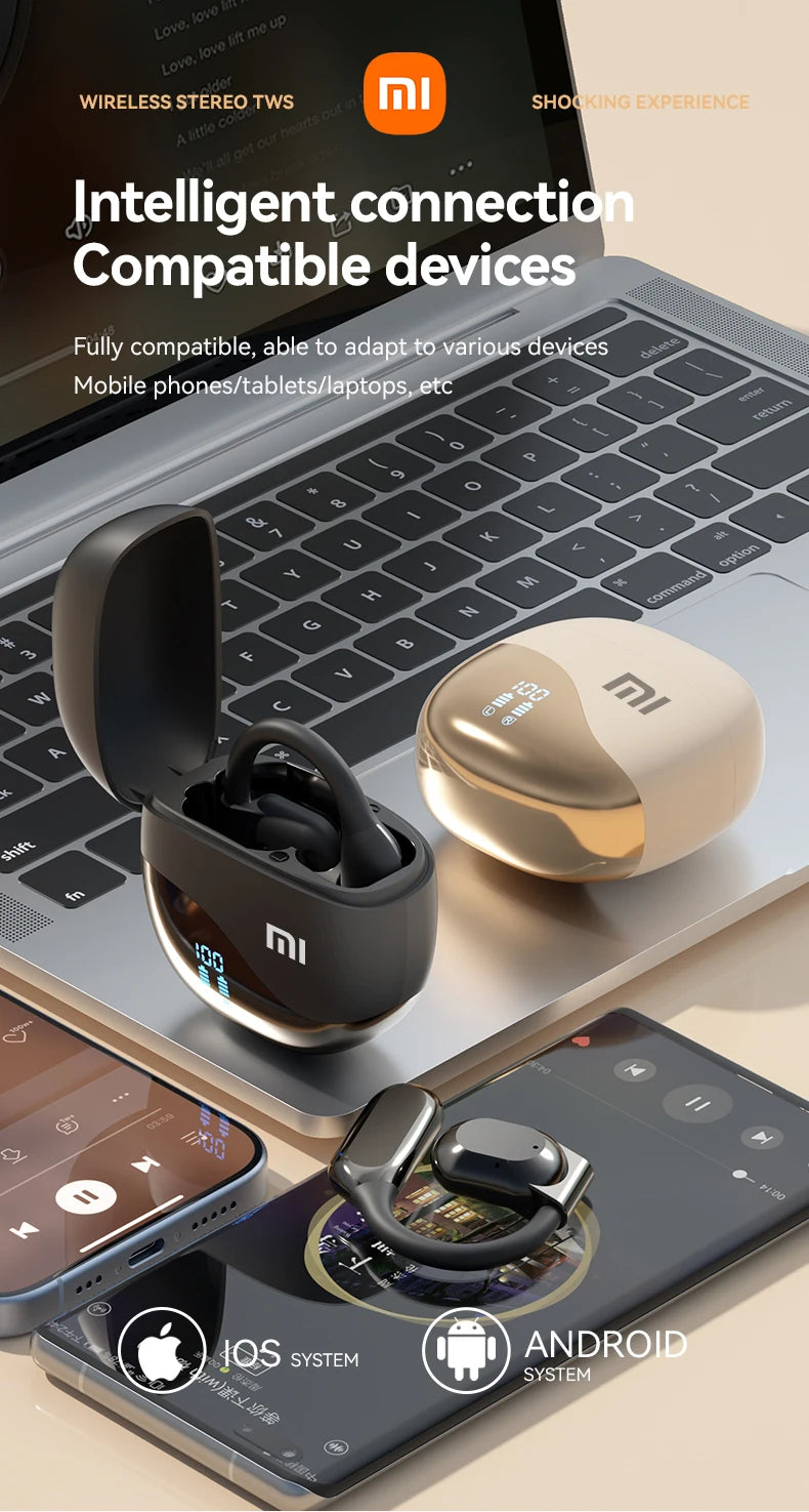 XIAOMI M62 Wireless Earbuds Hifi Sound Bluetooth 5.3 Headphones Over-Ear Headset Waterproof TWS Earphones With Mic For Android