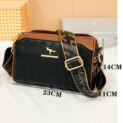 Luxury High Quality Women Messenger Bag Famous Designer Lady Shoulder Bags Fashionable Checkered Trendy Crossbody Bolsas Sac A
