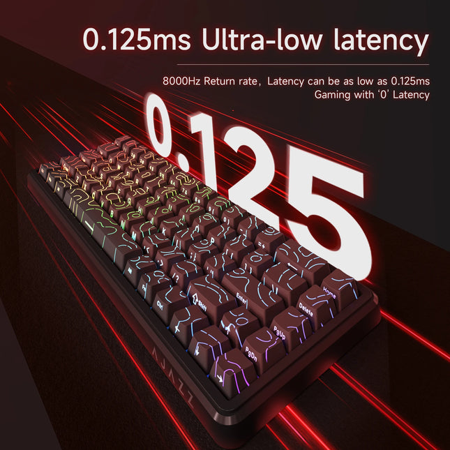 AJAZZ AK680 MAX Magnetic Switch Mechanical Keyboard 60% Rapid Trigger 0.01mm 8K/1K Return 68 keys Wired/Wireless Gaming Keybaord