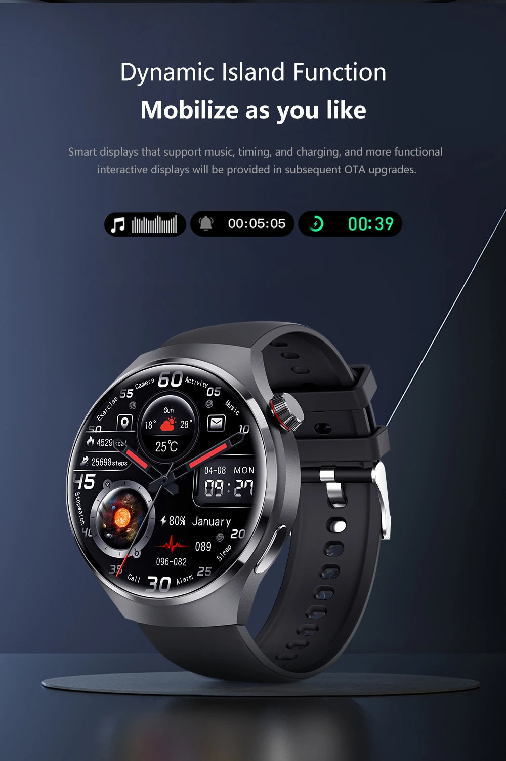 2024 New Smart Watch Heart rate Health Monitor Bluetooth Call NFC GPS Tracker IP68 Waterproof SmartWatch Men For HUAWEI GT4 Pro