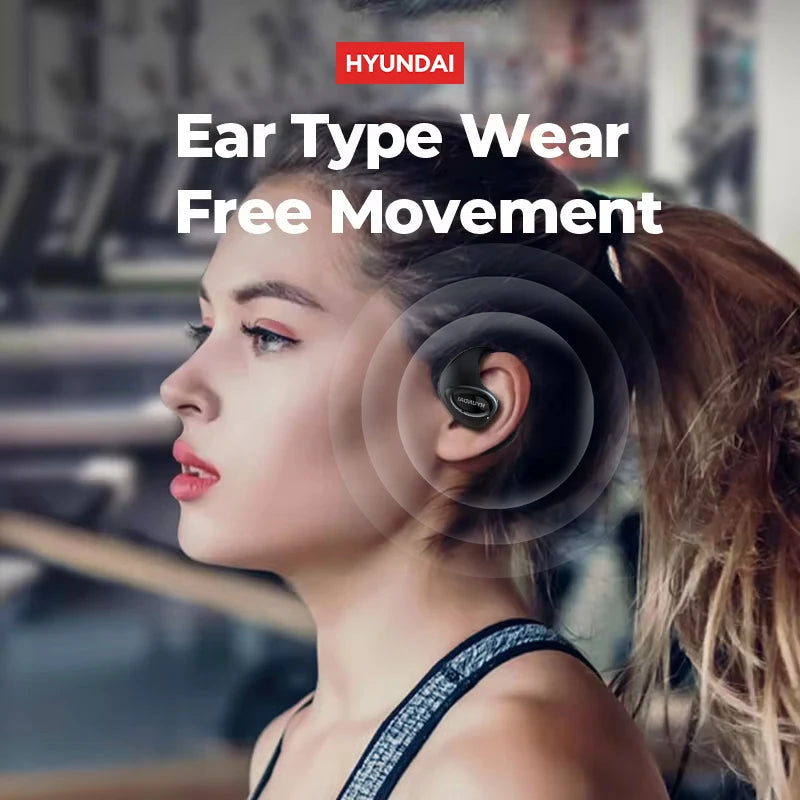 Choice HYUNDAI HY-X15Ultra OWS Wireless Bluetooth 5.4 Headphones with Mic 15h Long Battery Life Hifi Sound For Sport Gaming