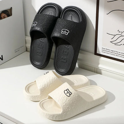 Summer Women Slippers Bathroom Platform Non-Slip Home Bear Cartoon Flip Flops Beach Women Slipper Sandals Slides Indoor Outdoor