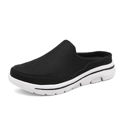 2024 Summer new breathable mesh shoes outdoor non-slip walking shoes comfortable sandals men half slippers casual loafers 35-48