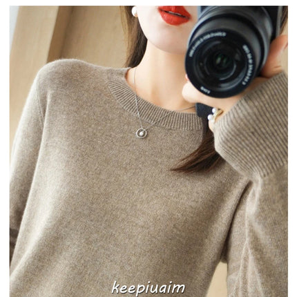 Women Sweater O-neck Autumn Winter BasicPullover Warm Casual Pulls Jumpers Korean FashionSpring Knitwear Bottoming Shirt 2023
