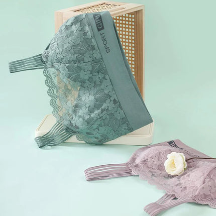 Sexy Lace Seamless Large Size Women's Bra Comfortable Breathable Sports Beauty Back Vest Sleep Gathered Wrapped Chest Tube Top