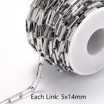 1meter Stainless Steel Necklace Chain for Jewelry Making DIY 1:3 NK Rolo Cable Link Curb Chains Thick Chain Bracelet Accessories