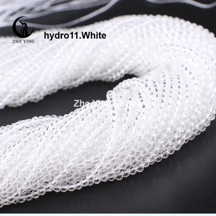 Zhe Ying 10strands/lot Tea Color Glass Beads Hydro Round Micro Faceted Crystal Loose Beads for Bracelet Necklace Accessories