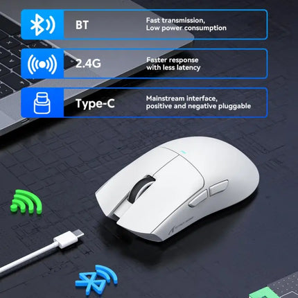 Attack Shark X11 Wireless Mouse,Tri-Mode Connection, PixArt PAW3311, Touch Magnetic Charging Base, Macro Gaming Mouse