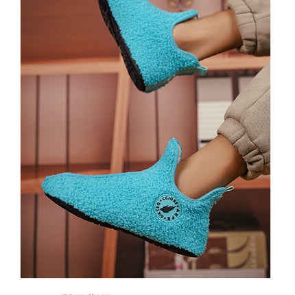 Winter Slippers Men Couples Slippers Non-slip Warm Women and Men Slipper Indoor Soft Shoes Comfortable Flat Home Cotton Shoe