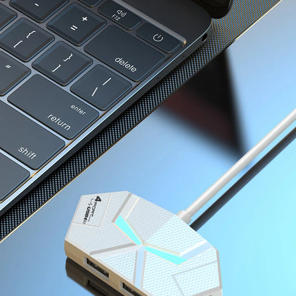 0.6CM/1.2M HUB 7-port Compatible USB2.0 Expansion Splitter Laptop Connect Hard Drive Computer TYPE-C Stable Transfer Data