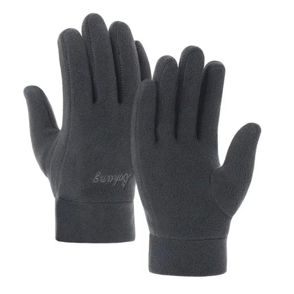Mens Winter Gloves Thicken Thermal Warm Fleece Full Finger Gloves Cold Resistance Windproof Outdoor Skiing Cycling Mittens Women