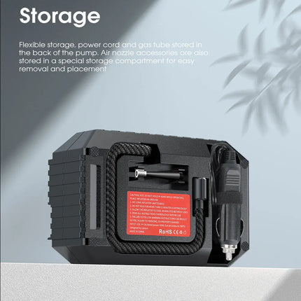 CARSUN Mini Air Pump Tire Inflator Car Electric Mini 20L/Min Portable Air Compressor For Car Motorcycles Bicycle Inflatable