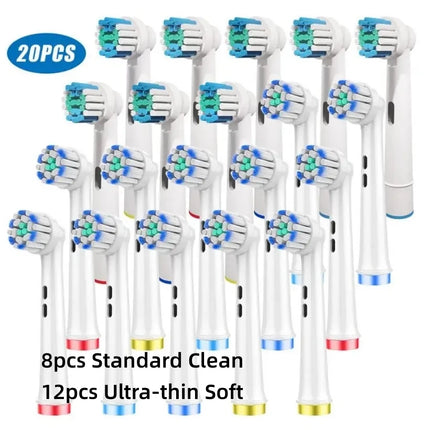 16/20PCS Brush Head nozzles for Oral B Electric Toothbrush Replacement Head Refill Sensitive Floss Cross Action for Oralb