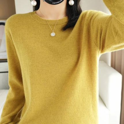 Women Sweater O-neck Autumn Winter BasicPullover Warm Casual Pulls Jumpers Korean FashionSpring Knitwear Bottoming Shirt 2023