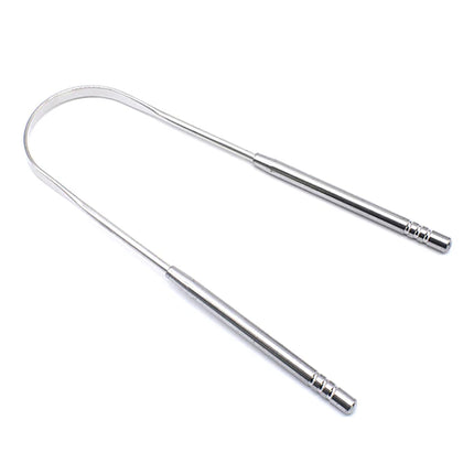 2Pcs Tongue Scraper Stainless Steel Tongue Cleaner Oral Care Hygiene Scraper Dental Oral Care Hygiene Health Care Tool